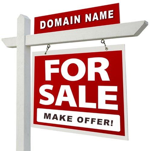 domain name for sale sign